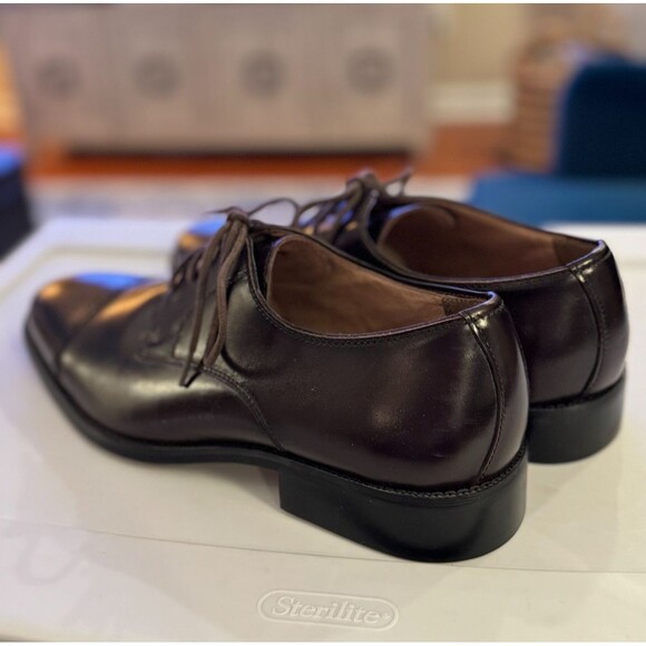 NEW Men's Joseph Abboud Sz 11 Brown Oxford Shoes Leather Dressy Lace Up Career - Picture 6 of 10